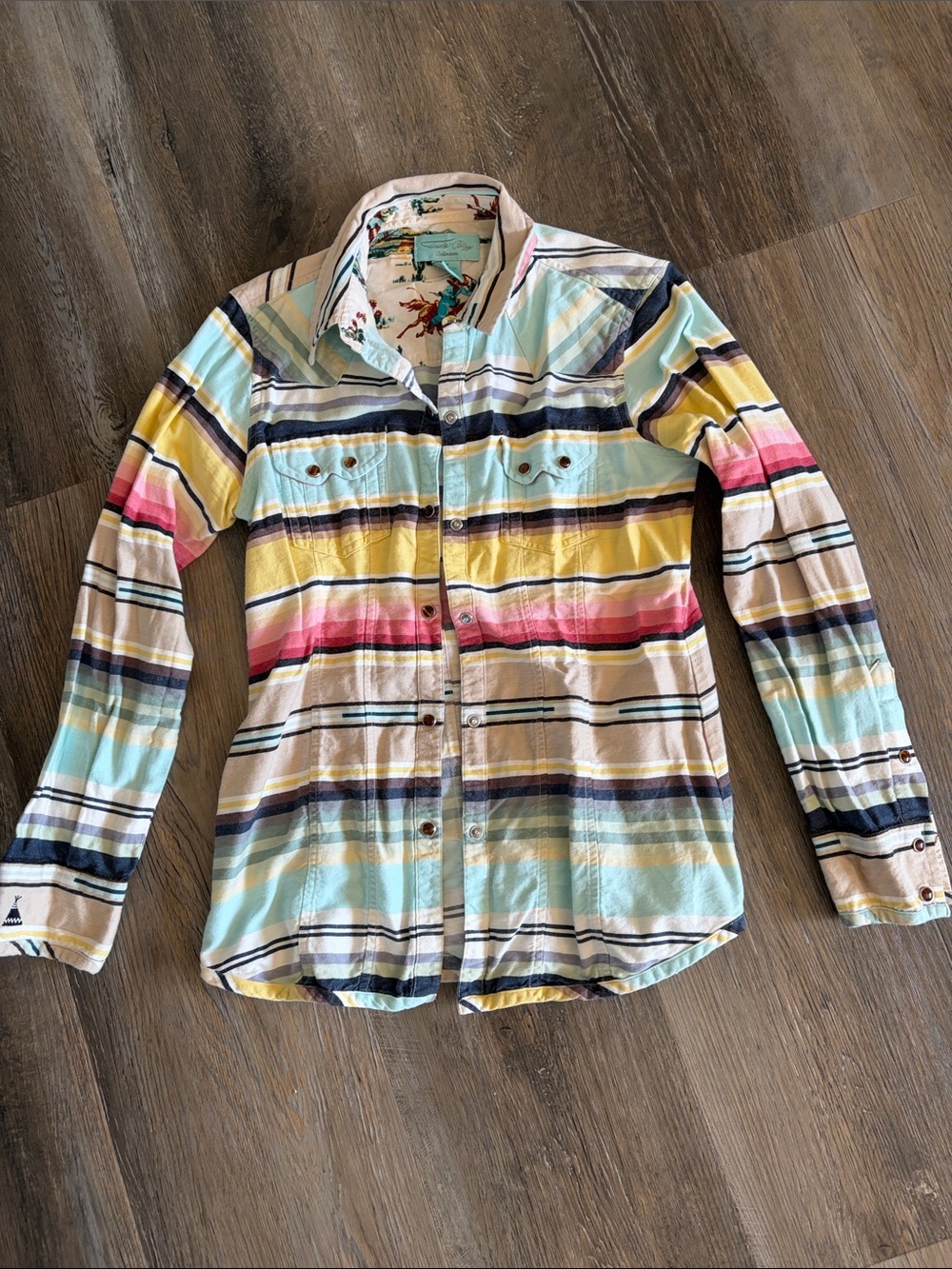 Tasha Polizzi Striped Multicolor Button-Up Women’s Shirt